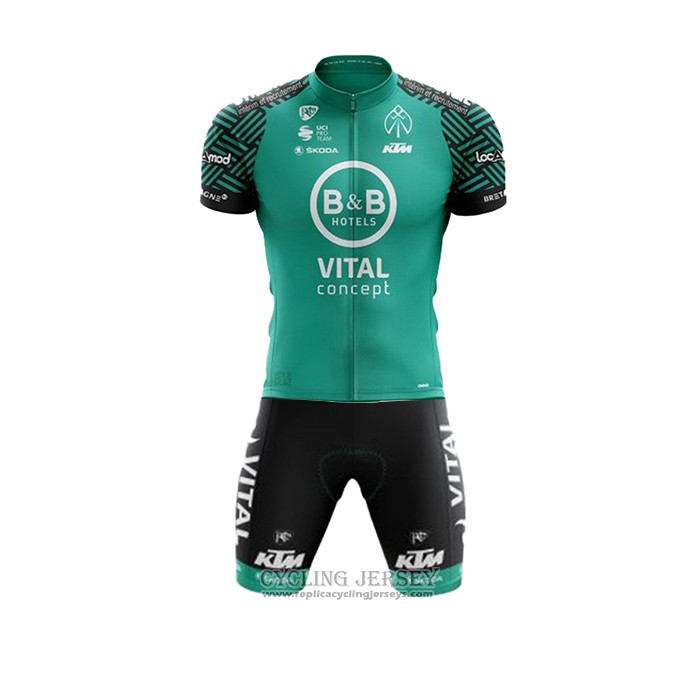 2020 Cycling Jersey Vital Concept-bb Hotels White Green Short Sleeve And Bib Short(1)